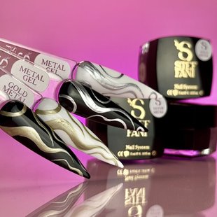 Гель фарба металік для нігтів Steffani Metal Gel 5 мл, Silver Сріблястий SMGels05 фото