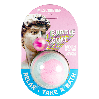 Бомбочка для ванни Mr Scrubber Bubble Gum з ароматом бабл гам 200 гр Mr 0505 фото