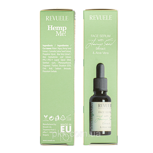 Сыворотка для лица Revuele Hemp Me Face Serum With Hemp Seed с конопляным маслом 30 мл 5060565101210 фото