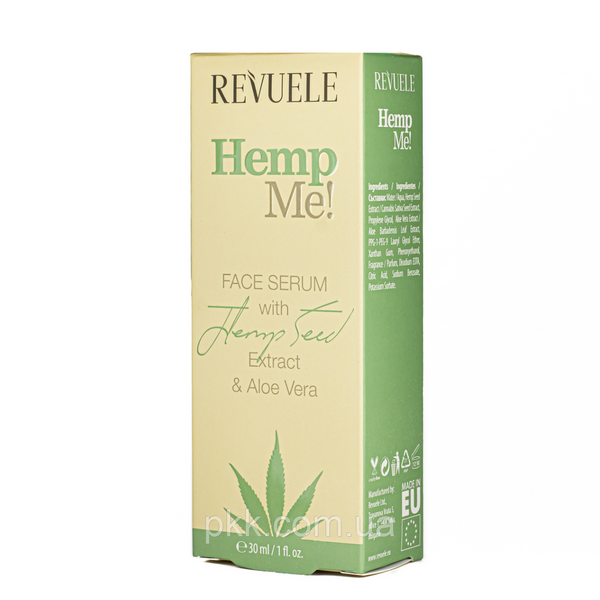 Сироватка для обличчя Revuele Hemp Me Face Serum With Hemp Seed з конопляною олією 30 мл 5060565101210 фото