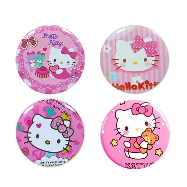 Дзеркало косметичне кишенькове двостороннє з принтом Hello Kitty, 75 мм ST24-609 фото