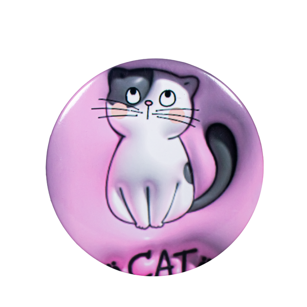 Зеркало косметическое для макияжа карманное с увеличением 2х Cat круглое 9904 фото