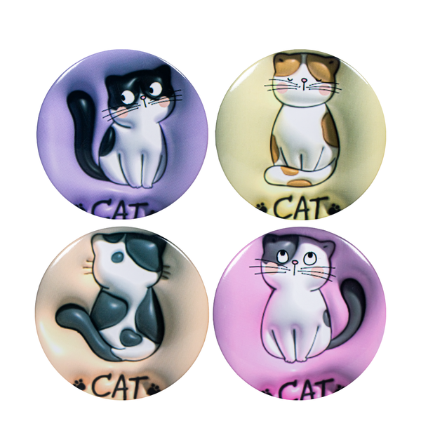 Зеркало косметическое для макияжа карманное с увеличением 2х Cat круглое 9904 фото