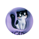 Зеркало косметическое для макияжа карманное с увеличением 2х Cat круглое 9904 фото 3