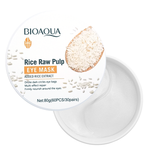 Патчи под глаза от темных кругов и отеков Bioaqua Rice Raw Pulp, 60 шт BQY96663 фото