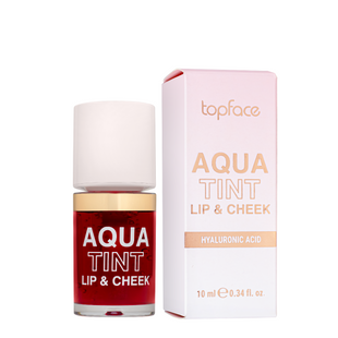 Рідка помада тинт для губ та щік topface Aqua Tint Lip & Cheek на водній основі 10 мл (РТ215), 01 Cherry Jam Вишневий PT215 фото