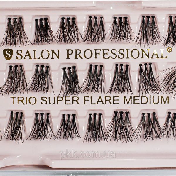 Пучки для нарощування вій потрійні Salon Professional Trio Super Flare, Medium SLTS 1757 фото