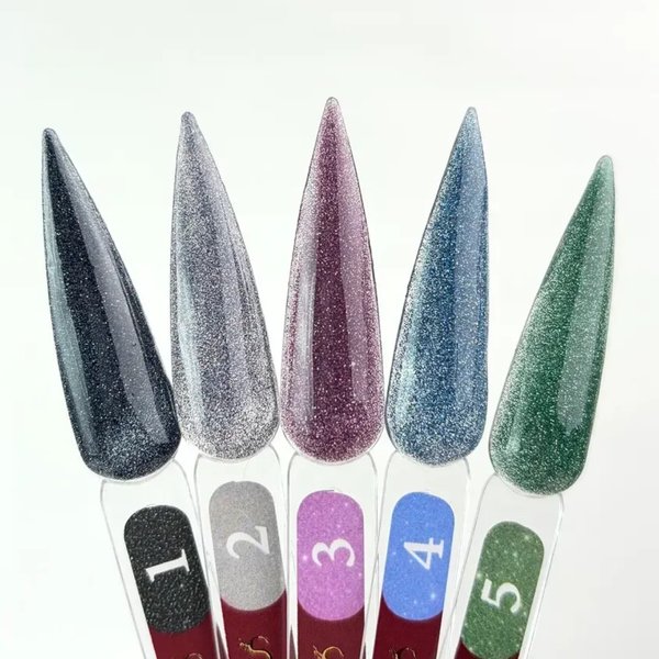 Гель-лак для ногтей с блестками Steffani Color Gel Polish Starlight 9 мл, 01 Темно-серый с шиммером SGPS09 фото