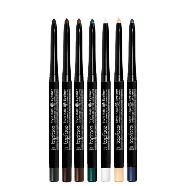 Водостойкий механический карандаш-каял для глаз TopFace Stylo Kajal Eyeliner РТ617 № 002 темно-коричневый PT617 фото