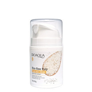 Крем для обличчя зволожувальний Bioaqua Rice Raw Pulp з екстрактом рису, 50 г BQY09906 фото