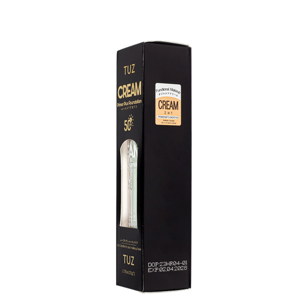 База та тональний крем 2 в 1 TUZ Primer Plus Foundation Spf 50, 2 х 25 г, 01 Ivory & Mint Green TUZ 0541 фото