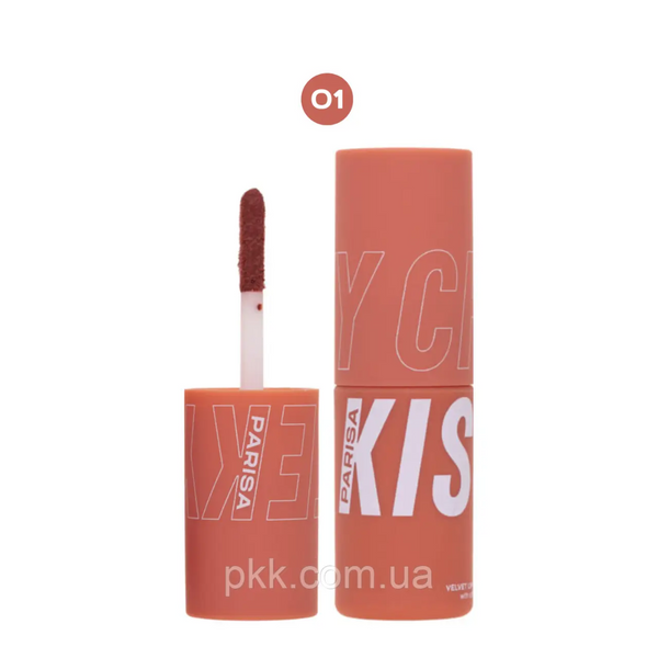 Рум'яна помада рідка для обличчя та губ Parisa Cosmetics № 01 Шоколадний B-703 фото