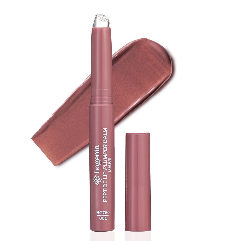 Помада-блеск для объема губ Bogenia Peptide Lip Plumper Balm (BG760), 001 Mauve Розово-коричневая BG760 фото