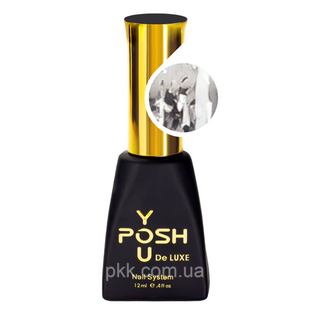 Закріплювач для гель-лаку YouPOSH De luxe Top silver без липкого шару з пластівцями 12 мл YP 5140 фото