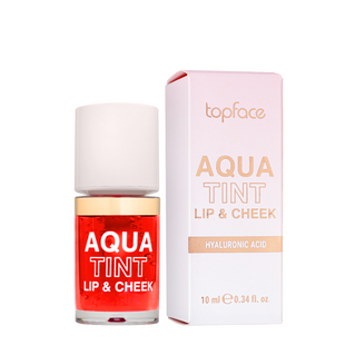 Рідка помада тинт для губ та щік topface Aqua Tint Lip & Cheek на водній основі 10 мл (РТ215), 03 Red Berry Jam Кораловий PT215 фото