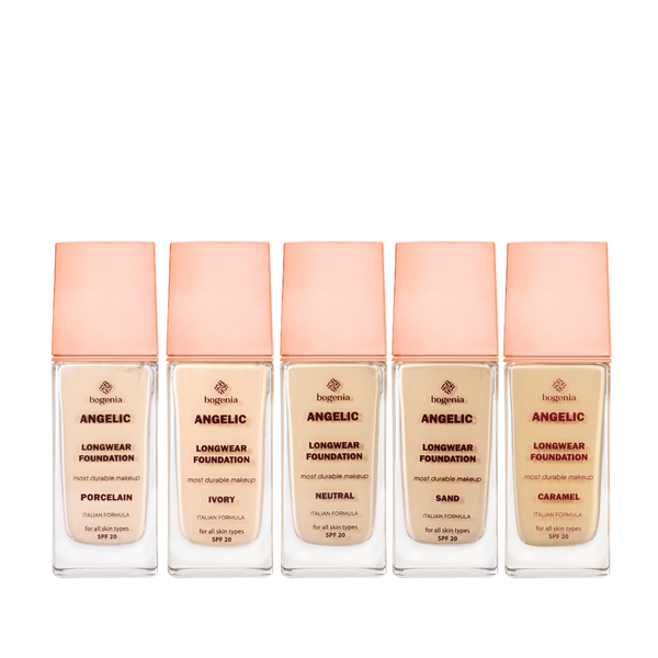 Стійка тональна база для обличчя Bogenia Angelic Longwear Foundation BG605 30 мл, 001 Porcelain BG605 фото