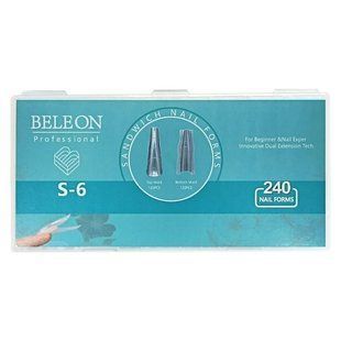 Гелеві накладки-сендвіч для нарощування нігтів Beleon Professional Sandwich Coffin, 120 пар (240 штук) S-6 фото