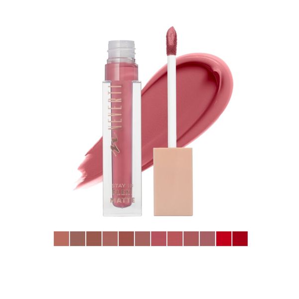 Помада для губ матова водостійка Neverti Matte Liquid Lipstick NP801, 001 Oh la la Світла бежева NP801 фото