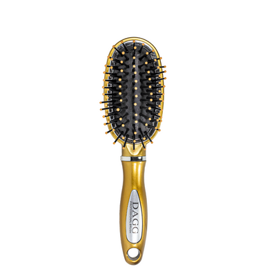 Щітка для волосся масажна Dagg з залізними зубцями, Золотиста S 9551SH DAP фото