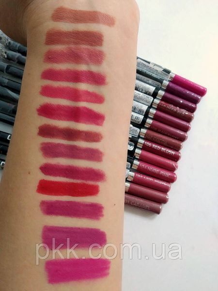 Олівець для губ дерев'яний з точилкою Jovial Luxe Lip Liner № 110 Deep red Червоний JL 5015 фото