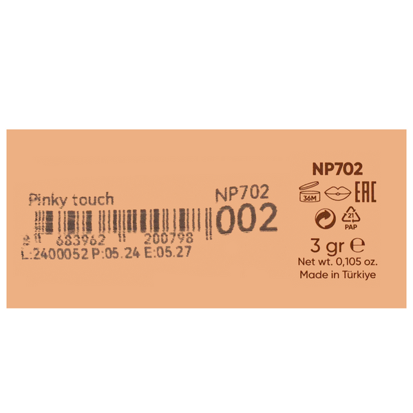 Помада для губ Neverti Let Lip Rejoice кремовая стойкая 002 Pinky Touch/Нюдово-розовая (NP702) NP702 фото