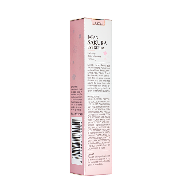 Сироватка для шкіри навколо очей від зморшок та темних кіл Laikou Japan Sakura Eye Serum, 15 мл LK 89054B фото