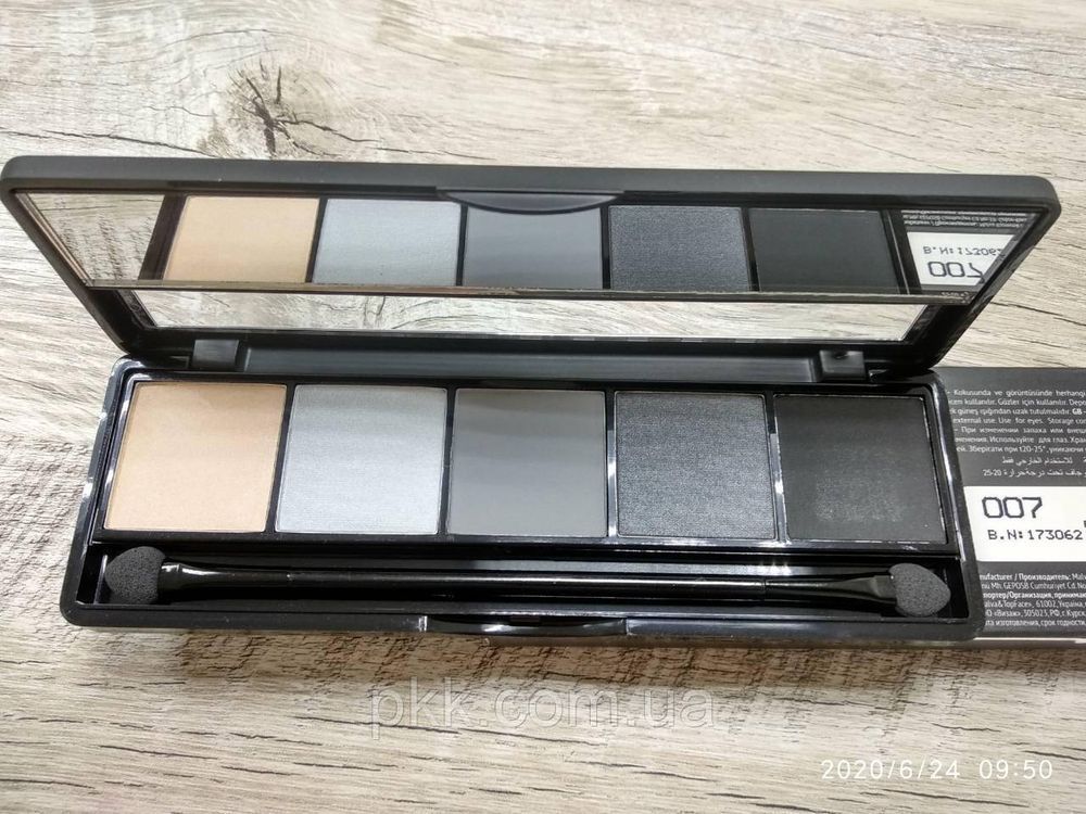 Палетка теней для век 5 оттенков Тopface Pro Palette, № 07 PT501 фото