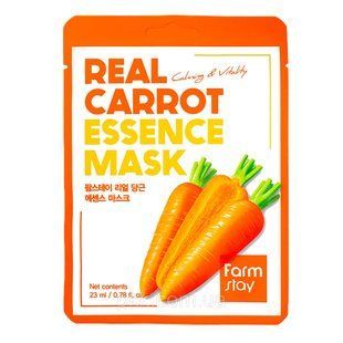 Тканевая маска для лица увлажняющая FarmStay Real Carrot Essence Mask с экстрактом моркови 23 мл FS 6420 фото