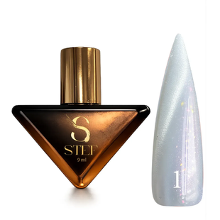Гель-лак для нігтів Steffani Cat Eye Euphoria, 9 мл, 01 Сріблястий SCE09 фото