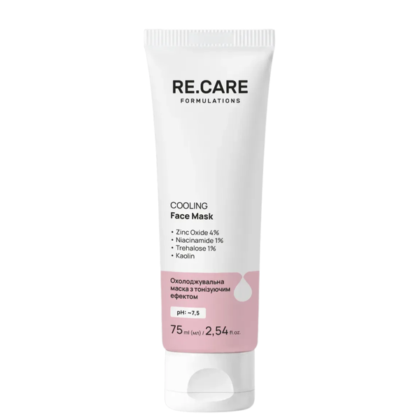 Охолоджувальна маска для обличчя Re.Care Cooling Face Mask 75 мл 4823109414532 фото
