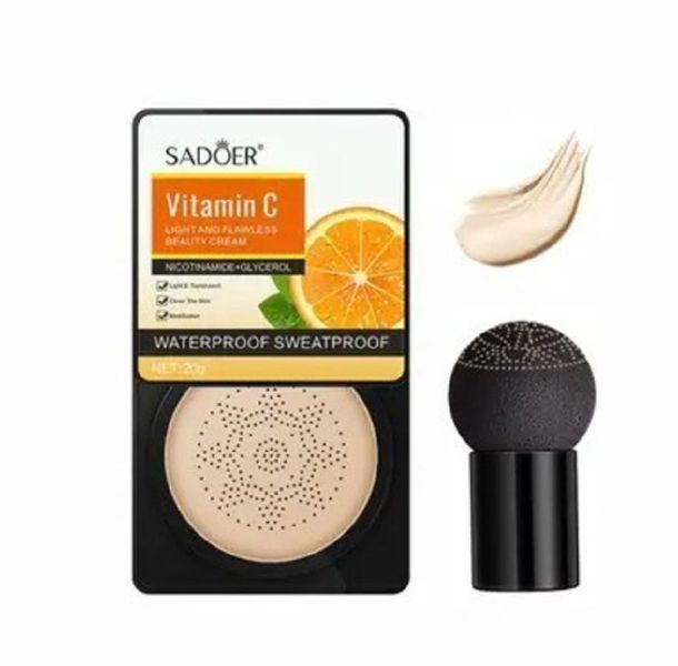 Тональний крем кушон Sadoer Vitamin C Light водостійкий 20 г 01 Бежевий SD96208 SD96000 фото
