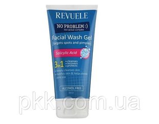 Гель для вмивання 3 в 1 Revuele No Problem Washing Gel із саліциловою кислотою 200 мл 3800225902168 фото