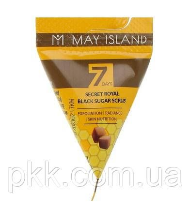 Скраб для обличчя цукровий May Island 7 Days Secret Royal Black Sugar Scrub MI 4261 фото