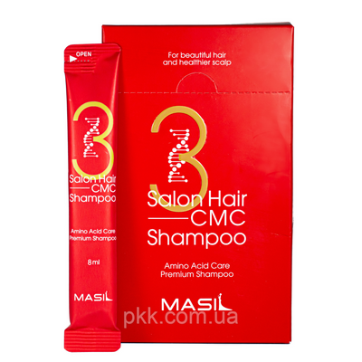 Шампунь для волосся Masil 3 Salon Hair CMC Shampoo зміцнює 8 мл Masil 4422 фото