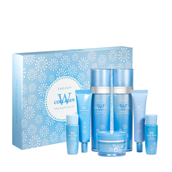 Набір по догляду за шкірою обличчя Enough W Collagen Whitening зволожуючий, 7 предметів EN 8243 фото