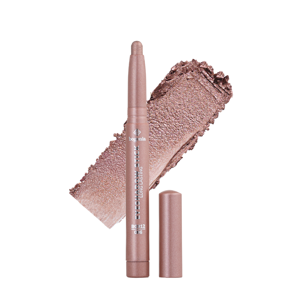Тени-карандаш для глаз перламутровые Bogenia Long Lasting Eyeshadow Stick BG912, 006 Розово-коричневые BG912 фото