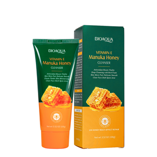 Антиоксидатна пінка для вмивання з медом та вітаміном Е Bioaqua Vitamin E Manuka Honey Cleanser, 100 г BQY3522