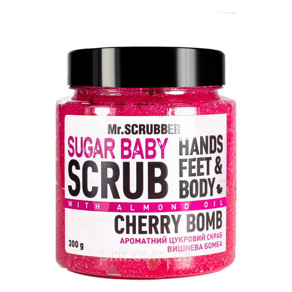 Скраб для тела Mr Scrubber Cherry Bomb Sugar Baby Hands Feet & Body Scrub вишня 300 гр Mr 0014 фото