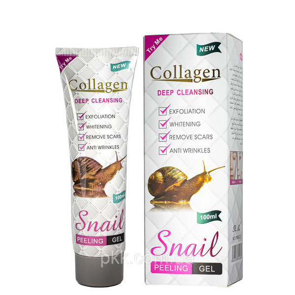 Пилинг-гель для лица Collagen Snail остветляющий PM6922 фото