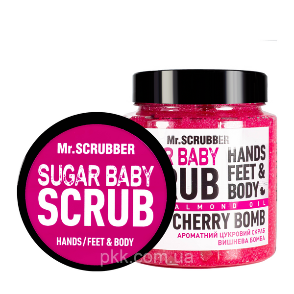 Скраб для тіла Mr Scrubber Cherry Bomb Sugar Baby Hands Feet & Body Scrub вишня 300 гр Mr 0014 фото