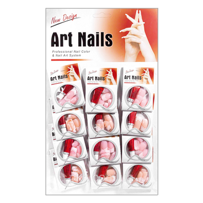 Накладні нігті френч із клеєм Art Nails упаковка 12 штук 8833 Art Nails фото