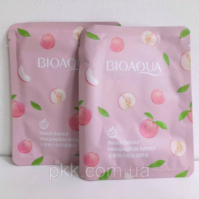 Тканевая маска для лица увлажняющая с экстрактом персика Bioaqua Peach Extract BQY67956 фото