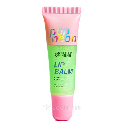 Блиск-бальзам для губ Colour Intense Lip Balm Pop Neon з конопляною олією 10 мл № 01 Яблучний CI LBP 5996 фото