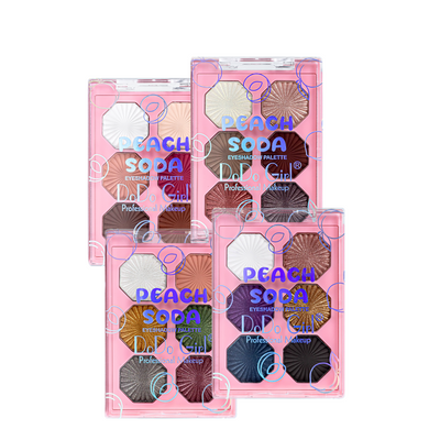 Набір палеток тіней для повік 6 відтінків DoDo Girl Peach Soda Eyeshadow D3278, 4 палетки D3278 фото