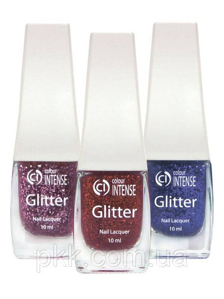 Лак для нігтів з блискітками Colour Intense Glitter 10 мл PL-10 № 301 Фіолетовий CI PL-10 фото