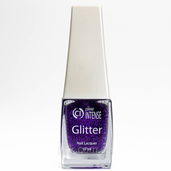 Лак для нігтів з блискітками Colour Intense Glitter 10 мл PL-10 № 301 Фіолетовий CI PL-10 фото