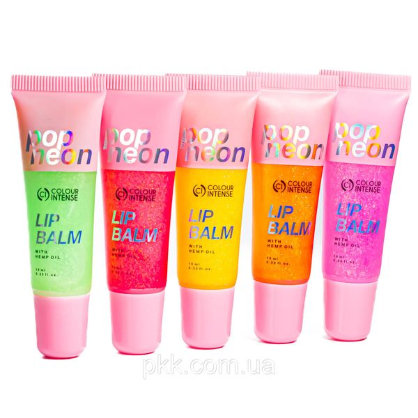 Блиск-бальзам для губ Colour Intense Lip Balm Pop Neon з конопляною олією 10 мл № 01 Яблучний CI LBP 5996 фото