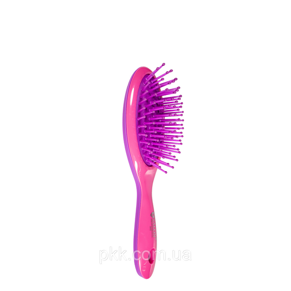 Расчёска для волос массажная овальная Salon Professional Бордовая Розовый 8942 SL фото