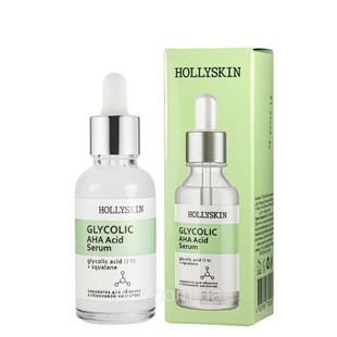 Сироватка для обличчя Hollyskin Glycolic AHA Acid Serum на основі гліколевої кислоти 50 мл 0025h фото