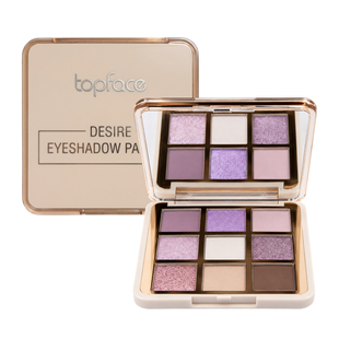Палітра тіней для повік TopFace Desire Eyeshadow Palette 9 кольорів 7 г PT513, 001 Light рожеві, бузкові, коричневі PT513 фото